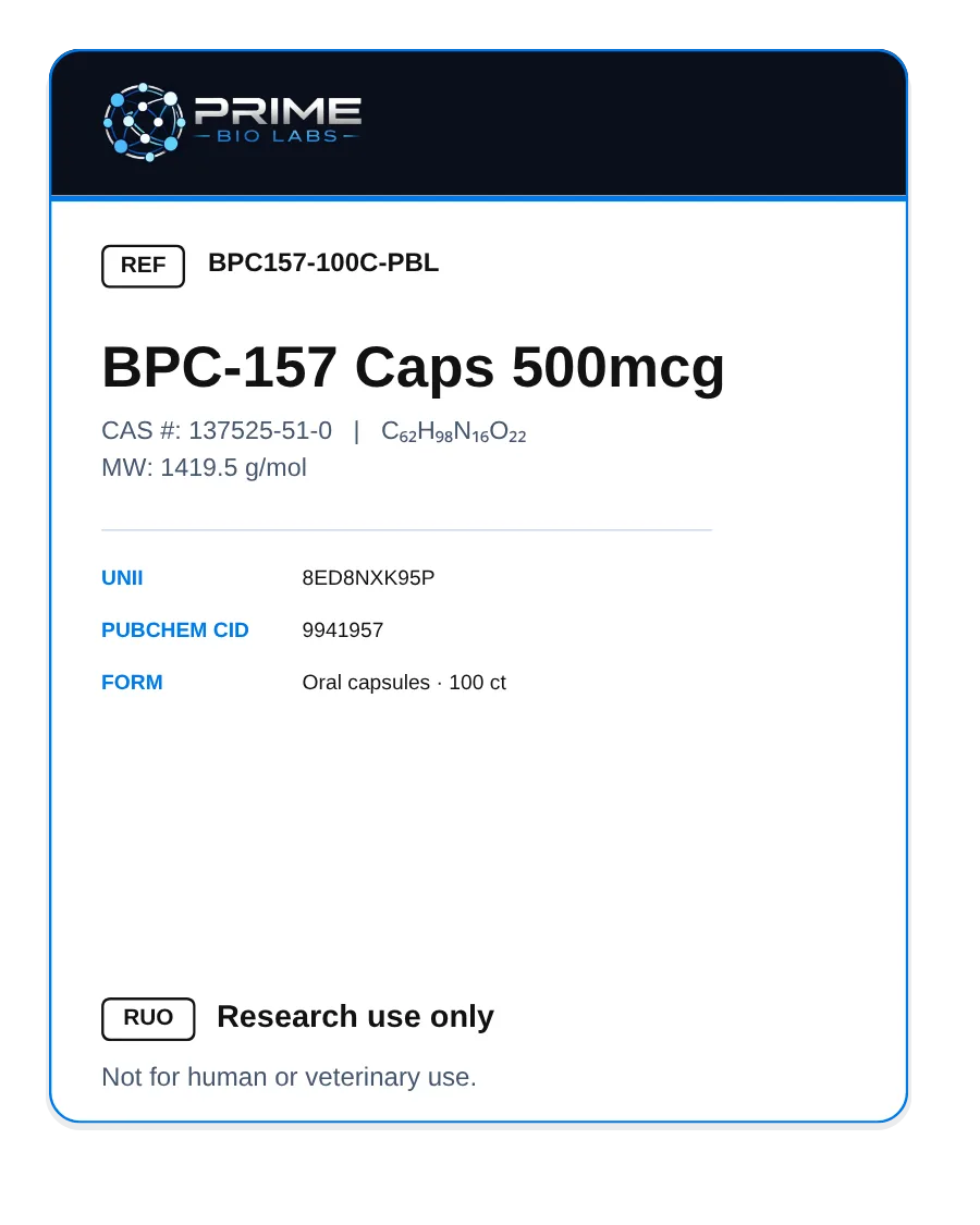BPC-157 (500 mcg - 100 CAPS)